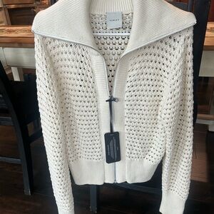 Varley Women's Open-Knit Cream Cardigan